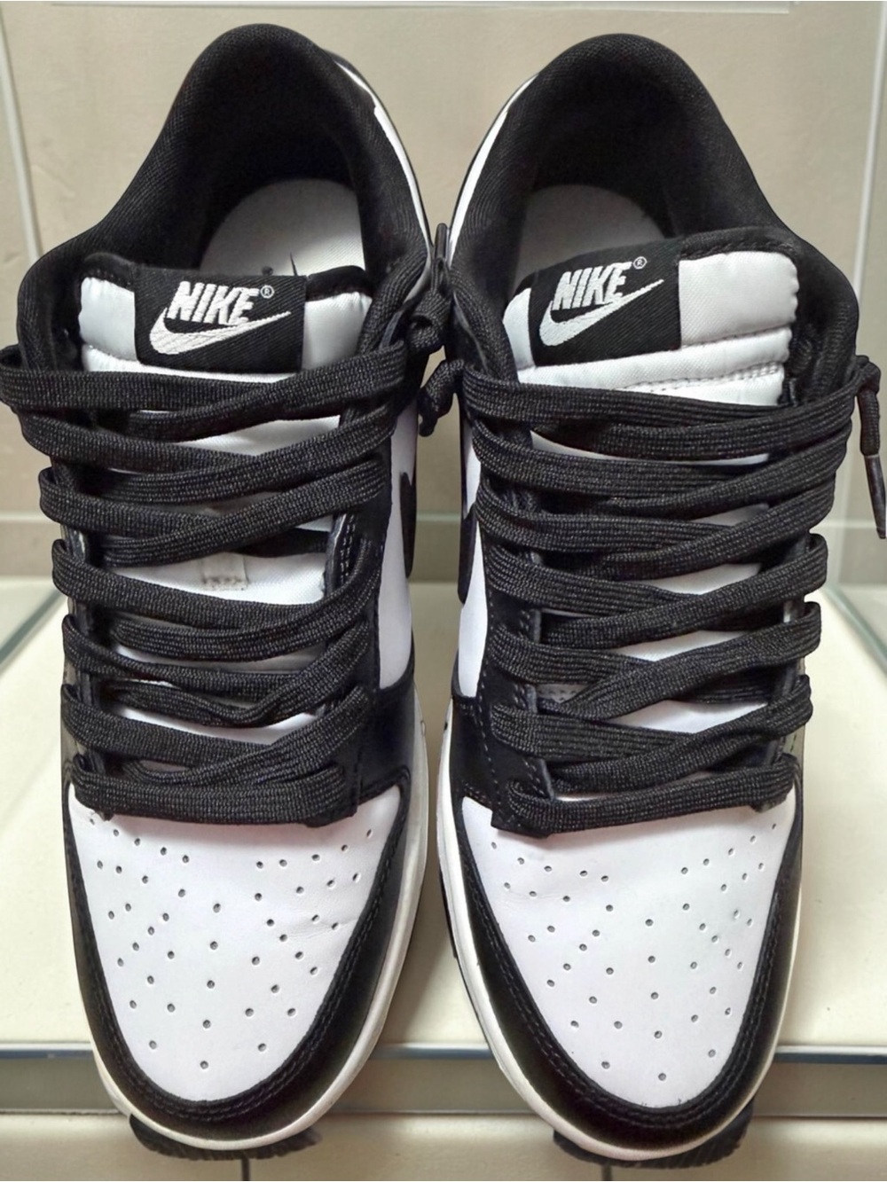 Nike Black and White Low-Top Sneakers for Men